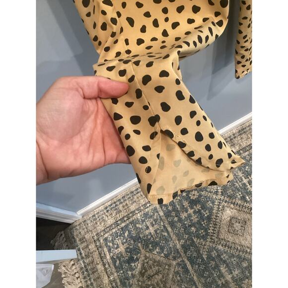 Marine Layer Allison Pull On Pant Tan Cheetah Print Womens Large L Casual Boho - Picture 8 of 12